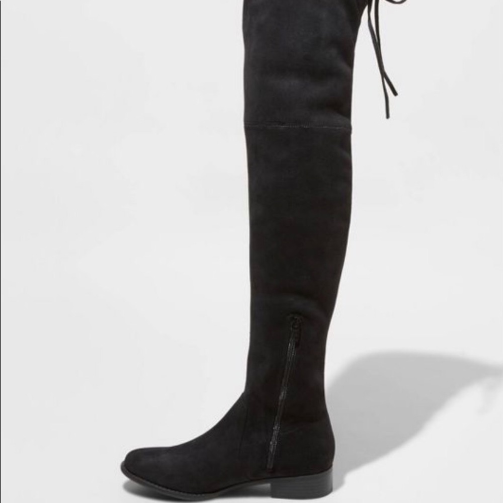 Black knee high boots